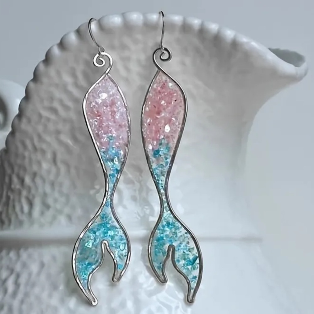New colorful Mermaid Fish Tail Earrings